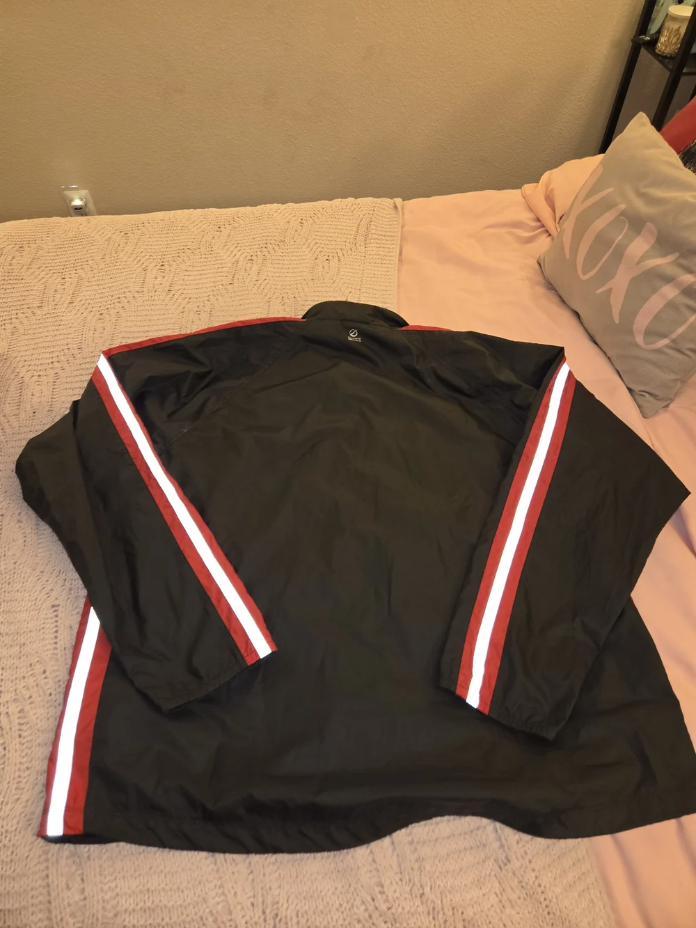 The North Face Men’s Black Windbreaker with Red Trim
